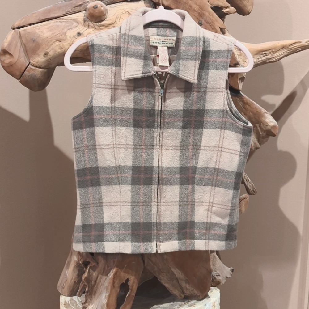 Vintage Plaid Tapered Vest